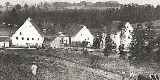 Molino de madera hacia 1880